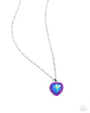 Heartfelt Hope Purple ✧ Heart UV Necklace & Heartfelt Haute Purple ✧ Heart UV Post Earrings Set