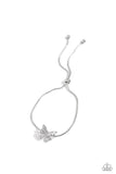 Adjustable Alliance White ✧ Butterfly Bolo Necklace & Adjustable Allure White ✧ Butterfly Sliding Bead Bracelet
