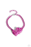 Low-Key Lovestruck Pink ✧ Heart Necklace & Lovestruck Lineup Pink ✧ Heart Bracelet Set