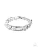 Flawlessly Floral White ✧ Bangle Bracelet
