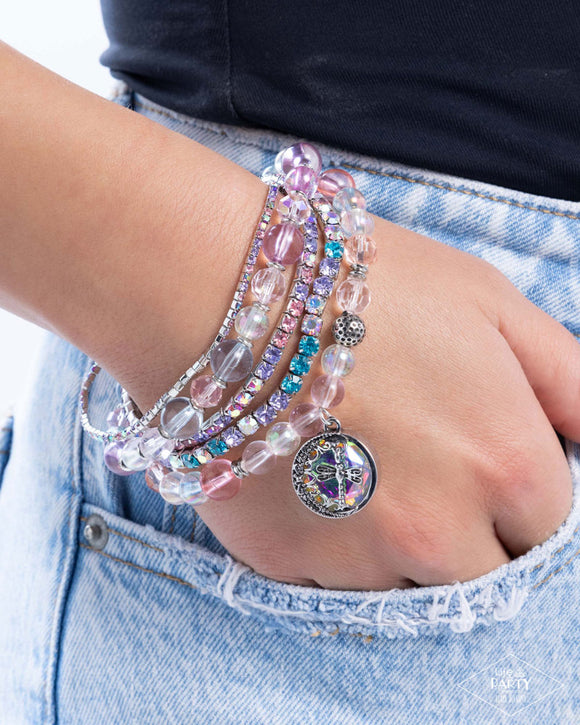 Dream On Dragonfly Multi ✧ Iridescent Stretch Bracelet