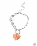 Definition of HEART Orange ✧ Cat's Eye Necklace & HEART Restoration Orange ✧ Cat's Eye Bracelet Set