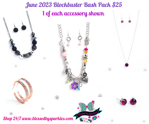 Black,Blockbuster,Copper,Earrings Hoop,Earrings Post,Exclusive,Fan Favorite,Gunmetal,Iridescent,Multi-Colored,Necklace Short,Pink,June 2023 Blockbuster Pack ✧ Limited Edition Finishes