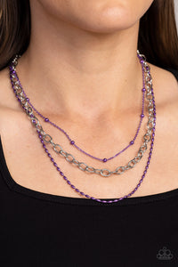 Exclusive,Necklace Short,Purple,Mardi Gras Mayhem Purple ✧ Necklace