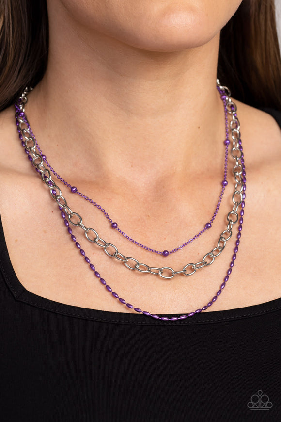 Mardi Gras Mayhem Purple ✧ Necklace