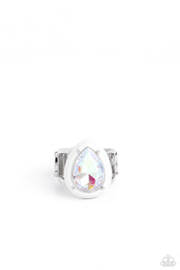 Exclusive,Ring Wide Back,White,Attractive Appeal Multi ✧ Ring