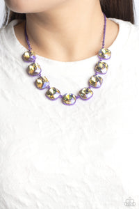 Necklace Short,Purple,UV Shimmer,Combustible Command Purple ✧ UV Shimmer Necklace