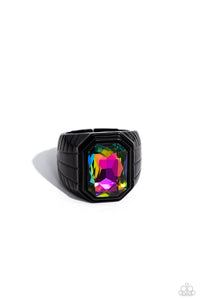 Black,Men's Ring,Multi-Colored,Oil Spill,Cavalier Claim Multi ✧ Ring