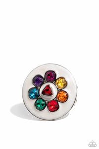 Life of the Party,Multi-Colored,Ring Wide Back,White,Captivating Centerpiece Multi ✧ Ring