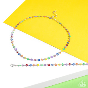Bracelet Clasp,Multi-Colored,Necklace Short,Sets,Floral Catwalk Multi ✧ Necklace & Courting Flowers Multi ✧ Bracelet Set