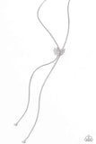 Adjustable Alliance White ✧ Butterfly Bolo Necklace & Adjustable Allure White ✧ Butterfly Sliding Bead Bracelet