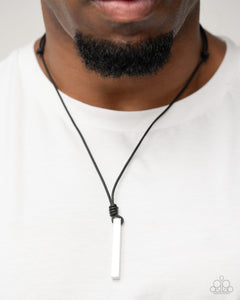 Black,Men's Necklace,Silver,Suede,Urban Necklace,Mechanical Maintenance Silver ✧ Suede Necklace