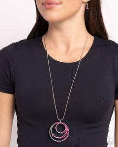 Necklace Long,Pink,Ecliptic Elegance Pink ✧ Necklace