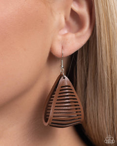 Brown,Earrings Fish Hook,Earrings Leather,Leather,In and OUTBACK Brown ✧ Leather Earrings