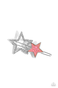 Barrette,Pink,Stars,Stellar Shine Pink ✧ Star Barrette