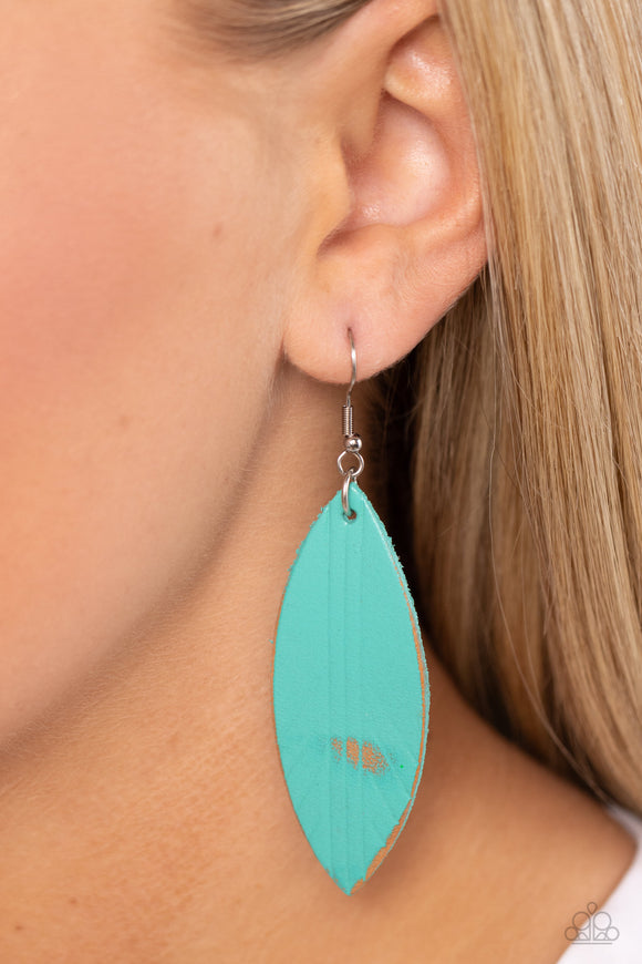 Leather Lounge Blue ✧ Leather Earrings