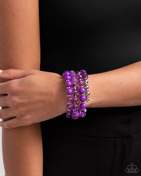 Colorful Charade Purple ✧ Coil Bracelet