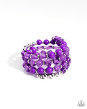 Colorful Charade Purple ✧ Coil Bracelet