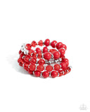 Colorful Charade Red ✧ Coil Bracelet