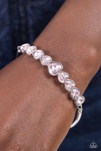 Bracelet Clasp,Hearts,Light Pink,Pink,Valentine's Day,Lusty Luster Pink ✧ Heart Bracelet