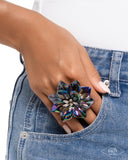 Platonic Petals Black ✧ Iridescent Ring
