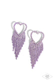 Sumptuous Sweethearts Purple ✧ Heart Post Earrings