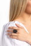 Honeycomb Haute Black ✧ Hematite Ring