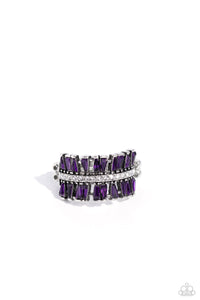 Purple,Ring Wide Back,Staggering Stacks Purple ✧ Ring