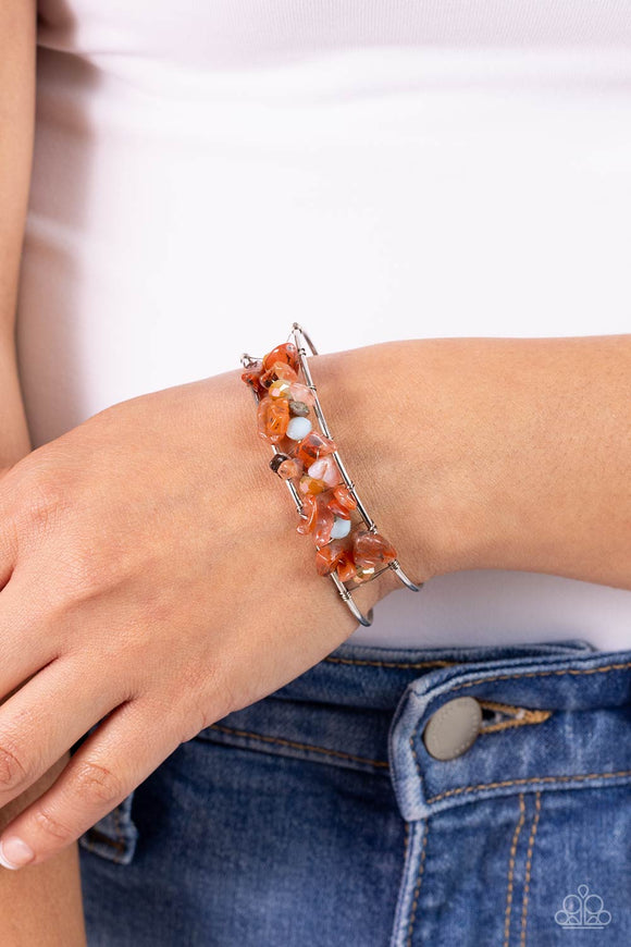 Handcrafted Headliner Orange ✧ Cuff Bracelet