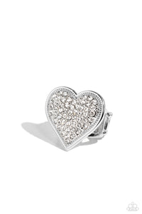 Hearts,New,Ring Wide Back,Valentine's Day,White,Sweet Serendipity White ✧ Heart Ring