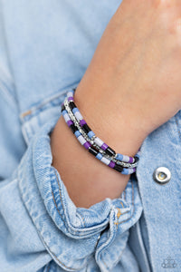 Black,Blue,Bracelet Stretchy,Gray,Multi-Colored,New,Purple,Natural Notion Black ✧ Stretch Bracelet