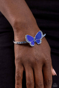 Blue,Bracelet Cuff,Butterfly,Particularly Painted Blue ✧ Butterfly Cuff Bracelet