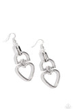 Padlock Your Heart Silver ✧ Heart Earrings