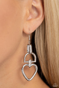 Earrings Fish Hook,Hearts,Silver,Padlock Your Heart Silver ✧ Heart Earrings