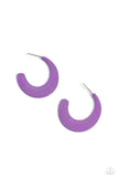 Fun-Loving Feature Purple ✧ Hoop Earrings