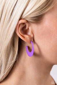 Earrings Hoop,Purple,Fun-Loving Feature Purple ✧ Hoop Earrings