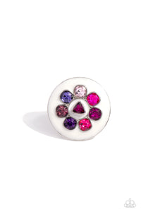 Light Pink,Multi-Colored,Pink,Purple,Ring Wide Back,White,Captivating Centerpiece Pink ✧ Ring