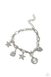 Legacy Letters - White S ✧ Star Bracelet