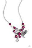 As Luck Would HALF It Pink ✧ Iridescent Butterfly Necklace