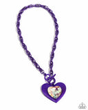 Modern Matchup Purple ✧ Heart Necklace