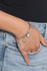 Bracelet Clasp,Silver,Stars,Legacy Letters - White K ✧  Star Bracelet