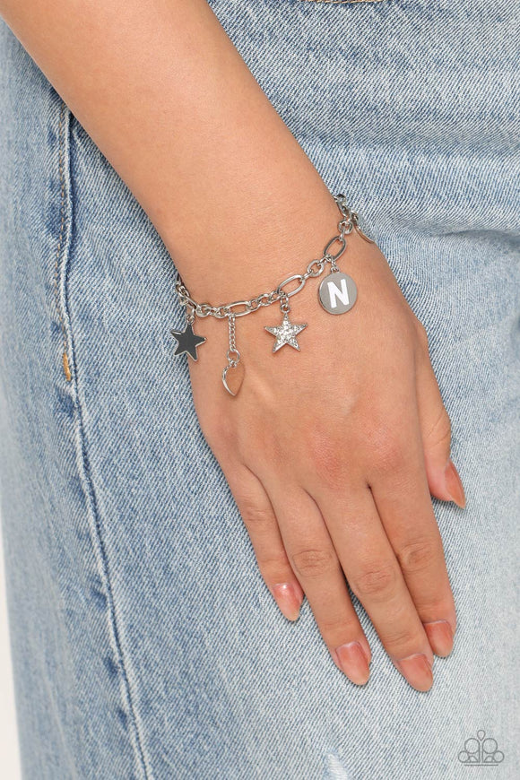 Legacy Letters - White N ✧ Star Bracelet