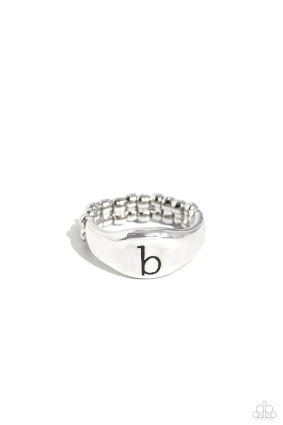 Monogram Memento -B Silver ✧ Ring