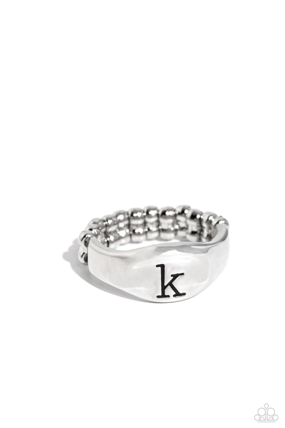 Monogram Memento - K Silver ✧ Ring