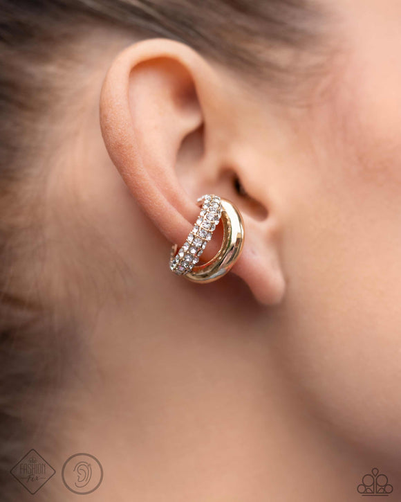 Sizzling Spotlight Gold ✧ Cuff Earrings