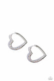 Be Mine, Valentine? Multi ✧ Iridescent Heart Hinged Hoop Earrings