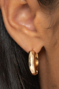 Earrings Hinged Hoop,Gold,Simply Sinuous Gold ✧ Hinged Hoop Earrings