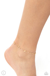 Anklet,Gold,Hearts,Valentine's Day,Highlighting My Heart Gold ✧ Anklet