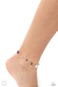 Amethyst,Anklet,Green,Jade,Light Pink,Multi-Colored,Gemstone Grace Green ✧ Anklet