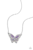 Weekend WINGS Purple ✧ Iridescent Butterfly Necklace